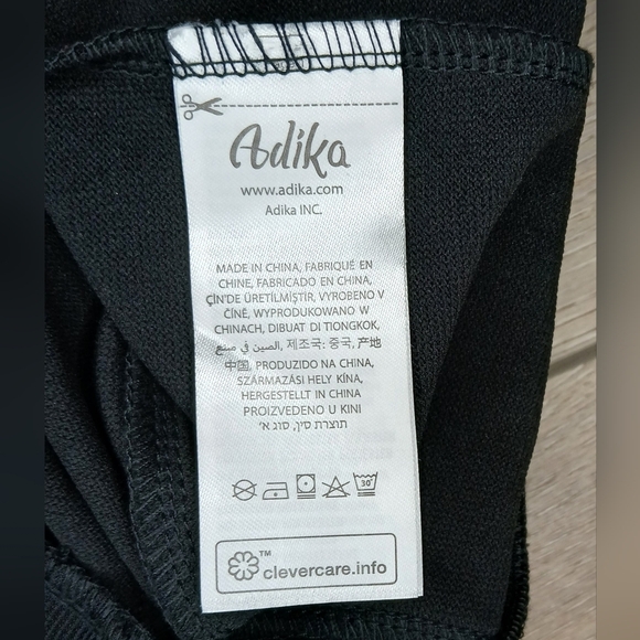 🛍 Adika Luxe Front-Slit Pants Black Sz: XS NWT - Picture 8 of 9